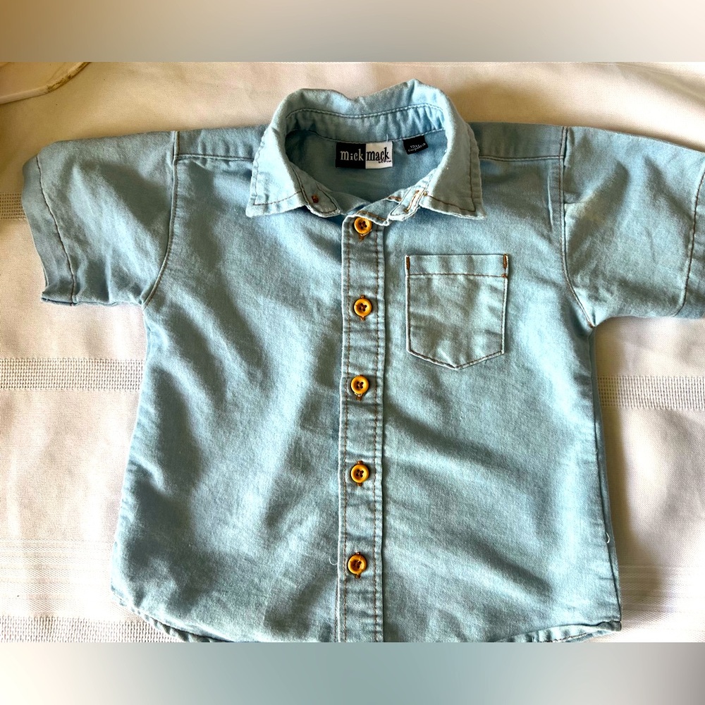 Mick& Mack Light Blue Kids Shirt size 18mths